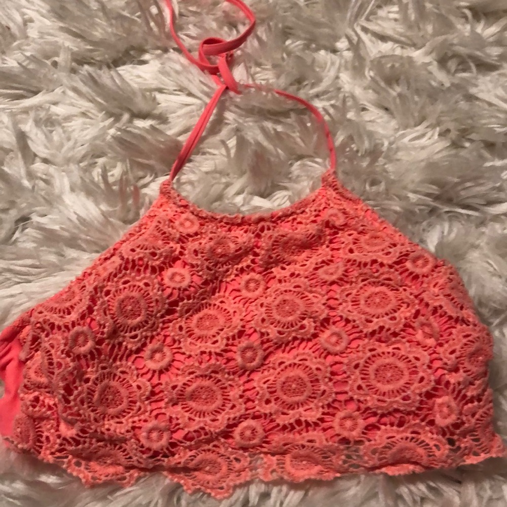 Crochet xhilaration bikini top